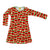 Tomato Velour Long Sleeve Dress - 2 Left Size 10-12 years-Duns Sweden-Modern Rascals