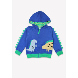 Tonal Dinosaur Applique Hoodie-Toby Tiger-Modern Rascals