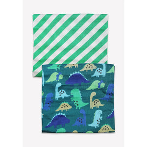 Tonal Dinosaur Muslin - 2-Pack-Toby Tiger-Modern Rascals