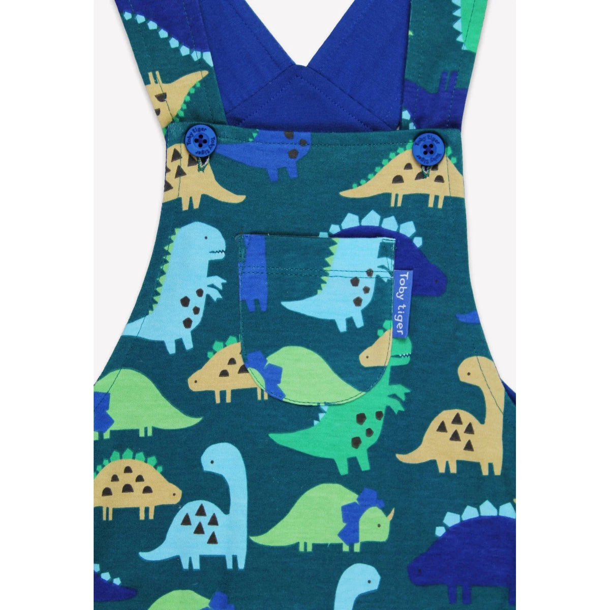 Tonal Dinosaur Print Dungarees - 1 Left Size 3-4 years-Toby Tiger-Modern Rascals