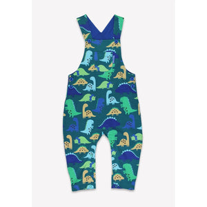 Tonal Dinosaur Print Dungarees - 1 Left Size 3-4 years-Toby Tiger-Modern Rascals