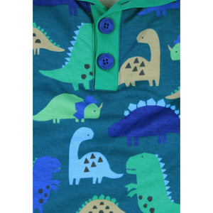 Tonal Dinosaur Print Fleece Sweatshirt-Toby Tiger-Modern Rascals