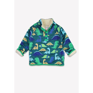 Tonal Dinosaur Print Fleece Sweatshirt-Toby Tiger-Modern Rascals