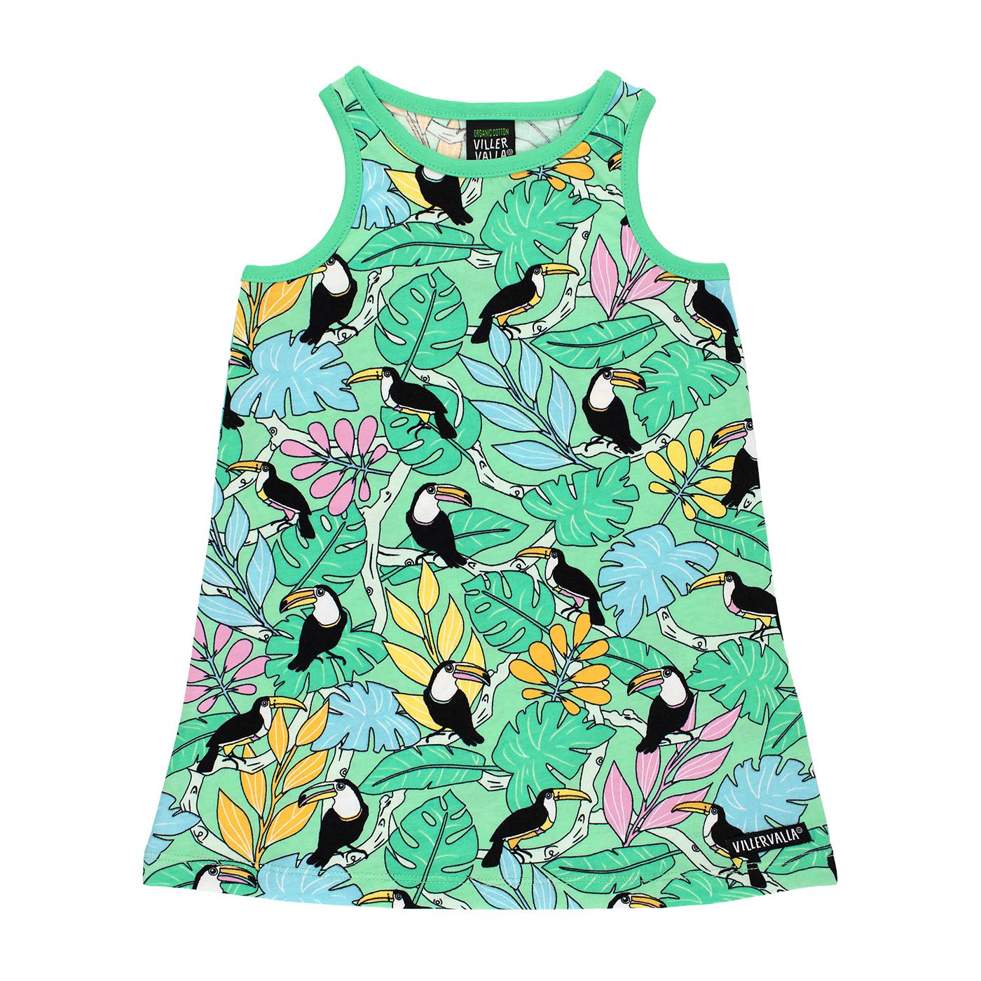 Toucan Racerback Dress - Cactus - 2 Left Size 2-3 & 3-4 years-Villervalla-Modern Rascals