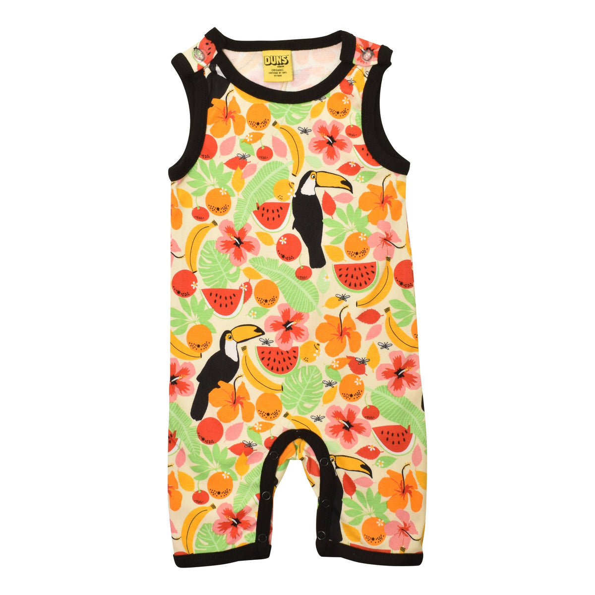 Toucan - Vanilla Custard Summer Dungarees / Playsuit-Duns Sweden-Modern Rascals
