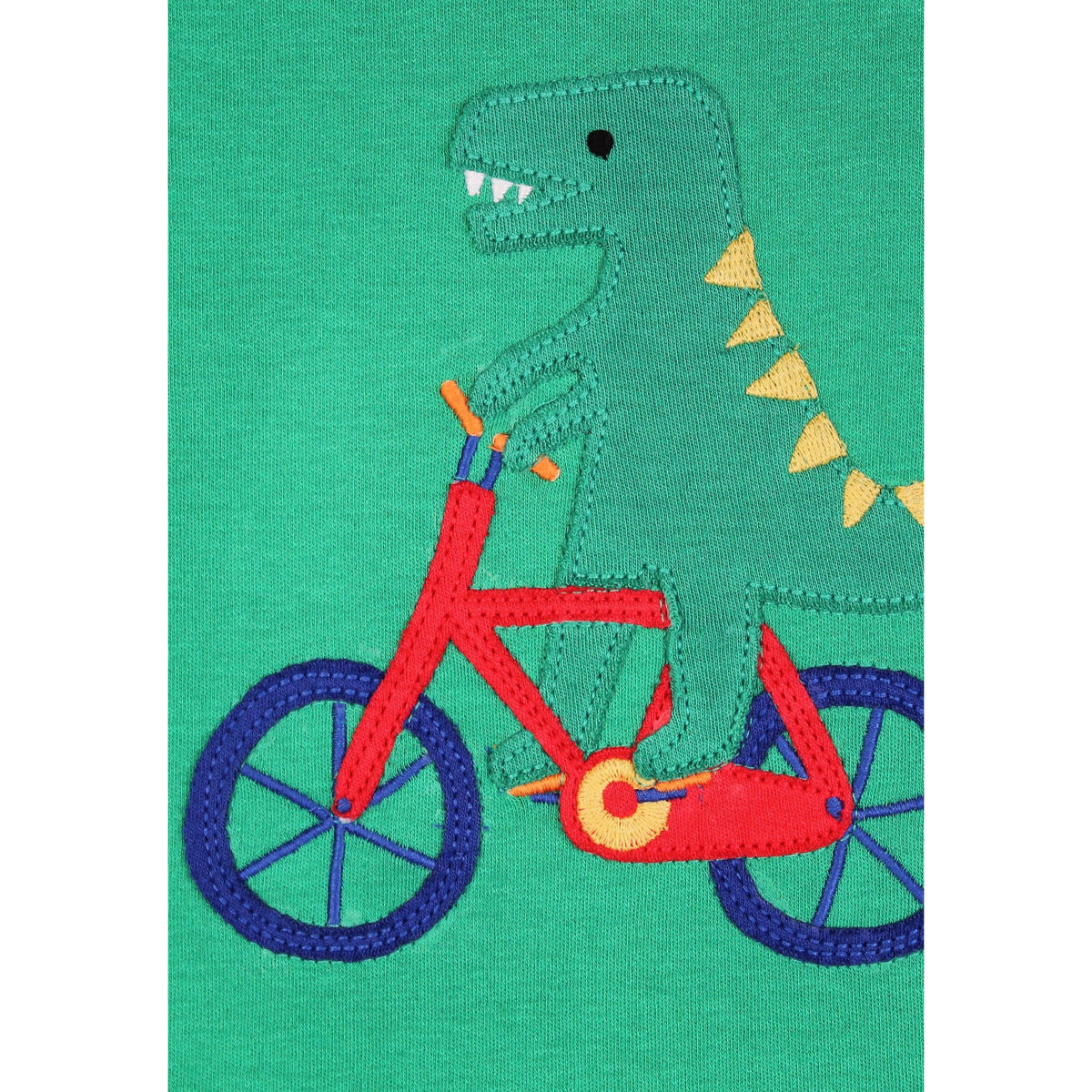 Toys Bicycle Dinosaur Applique Long Sleeve Shirt - 1 Left Size 7-8 years-Toby Tiger-Modern Rascals