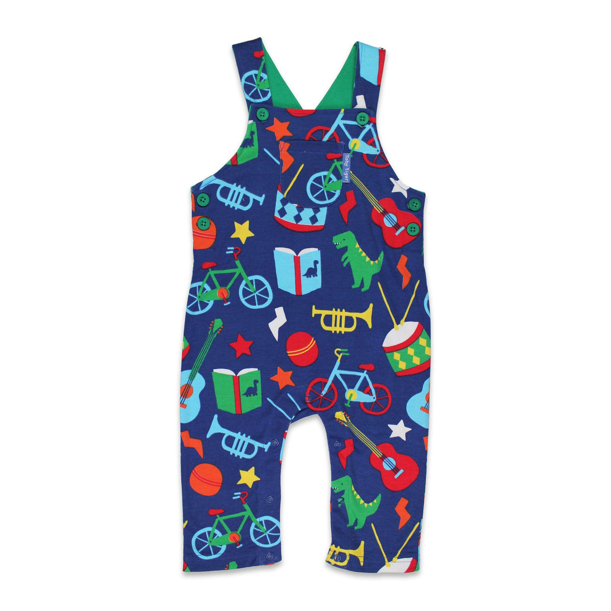 Toys Print Dungarees-Toby Tiger-Modern Rascals