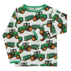 Tractors Long Sleeve Shirt in Cream - 2 Left Size 7-8 & 9-10 years-Smafolk-Modern Rascals