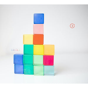 Translucent Cubes - 100 pieces-Bauspiel-Modern Rascals