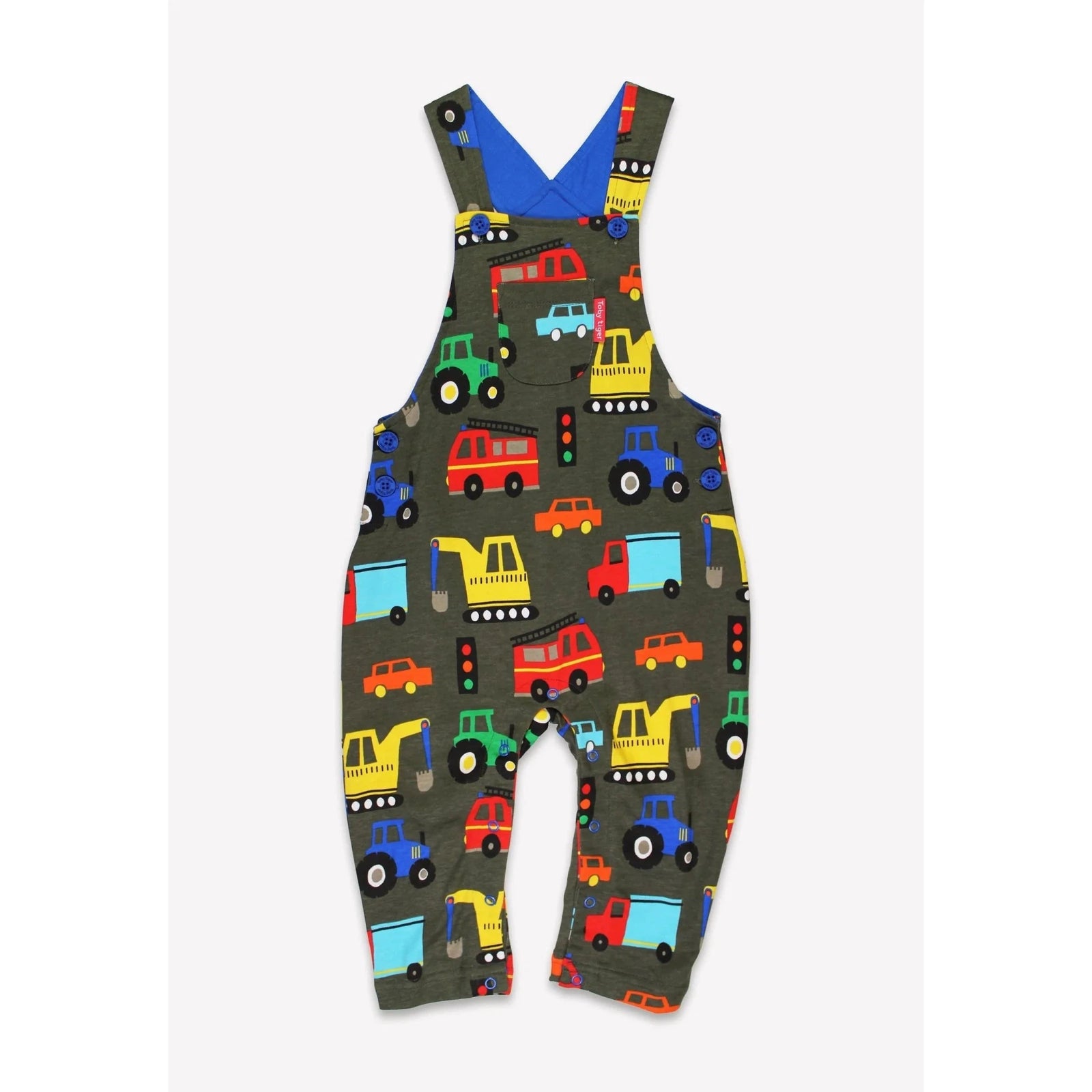 Transport Print Dungarees - 1 Left Size 12-18 months-Toby Tiger-Modern Rascals