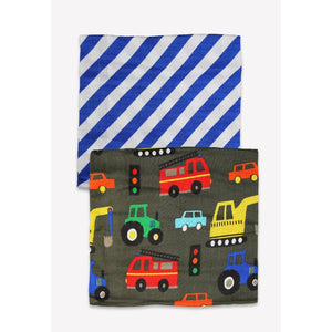 Transport Print Muslin - 2-Pack-Toby Tiger-Modern Rascals