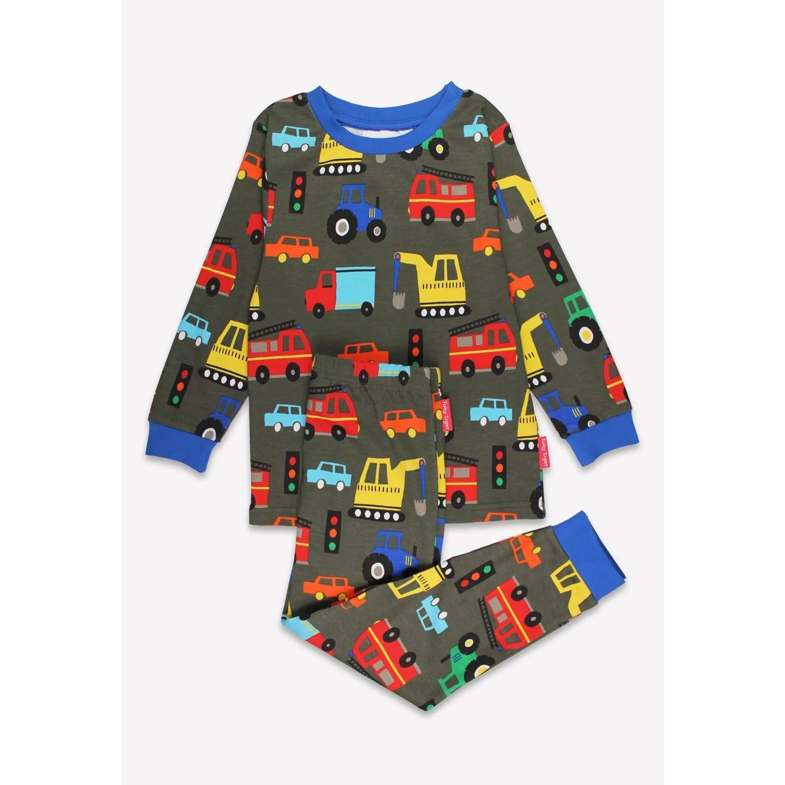 Transport Print Pyjamas - 1 Left Size 5-6 years-Toby Tiger-Modern Rascals