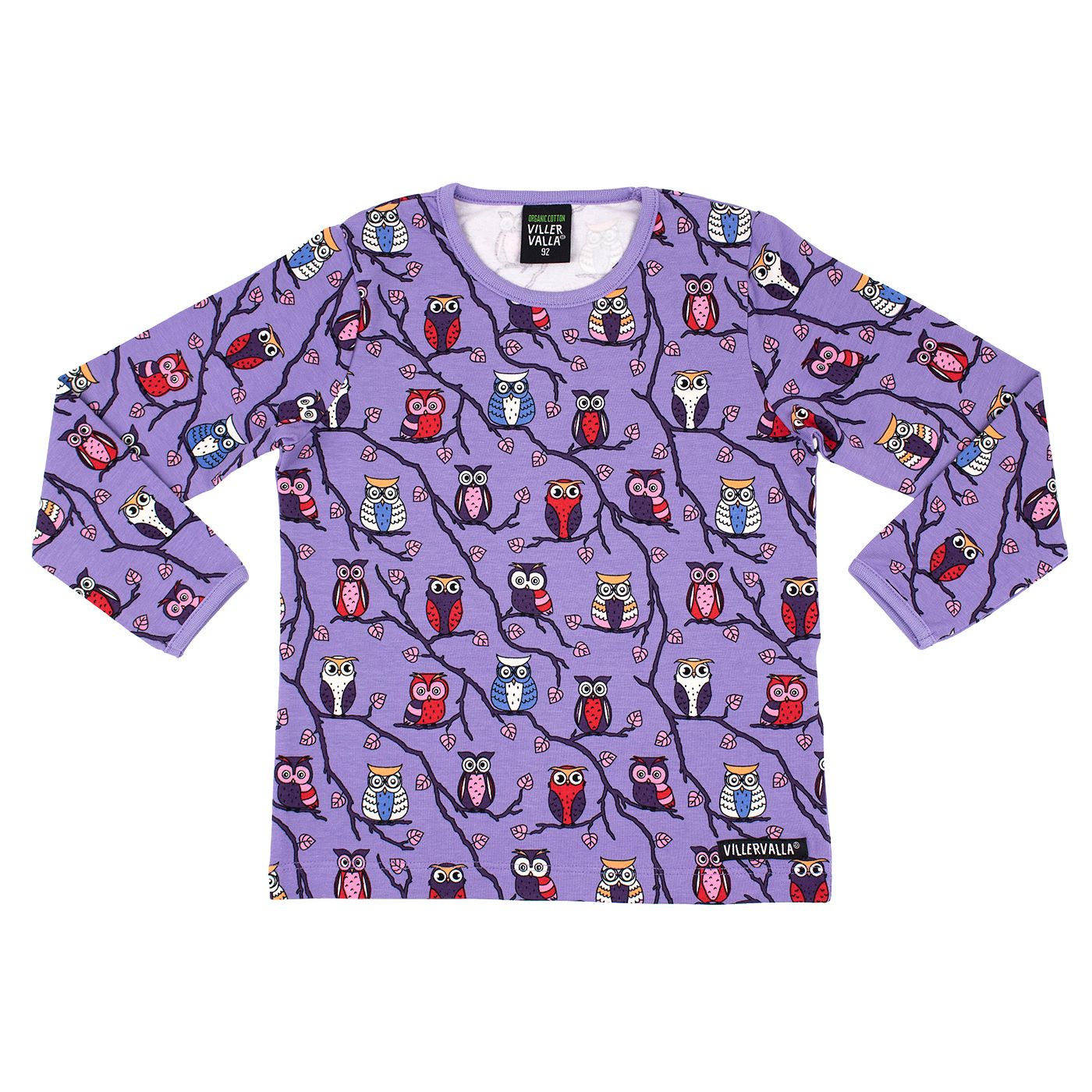 Tree Owl Long Sleeve Shirt in Lilac - 1 Left Size 11-12 years-Villervalla-Modern Rascals