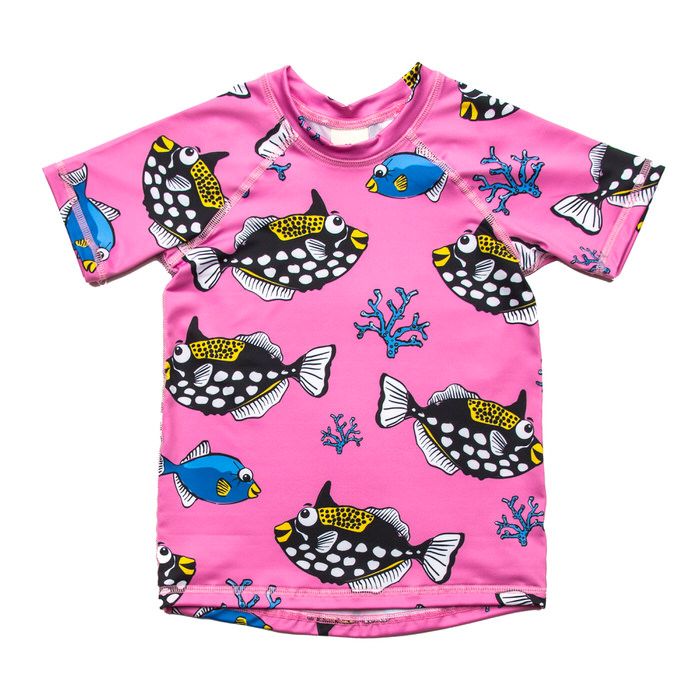Triggerfish Short Sleeve Swim Shirt - 1 Left Size 4-6 years-Mullido-Modern Rascals