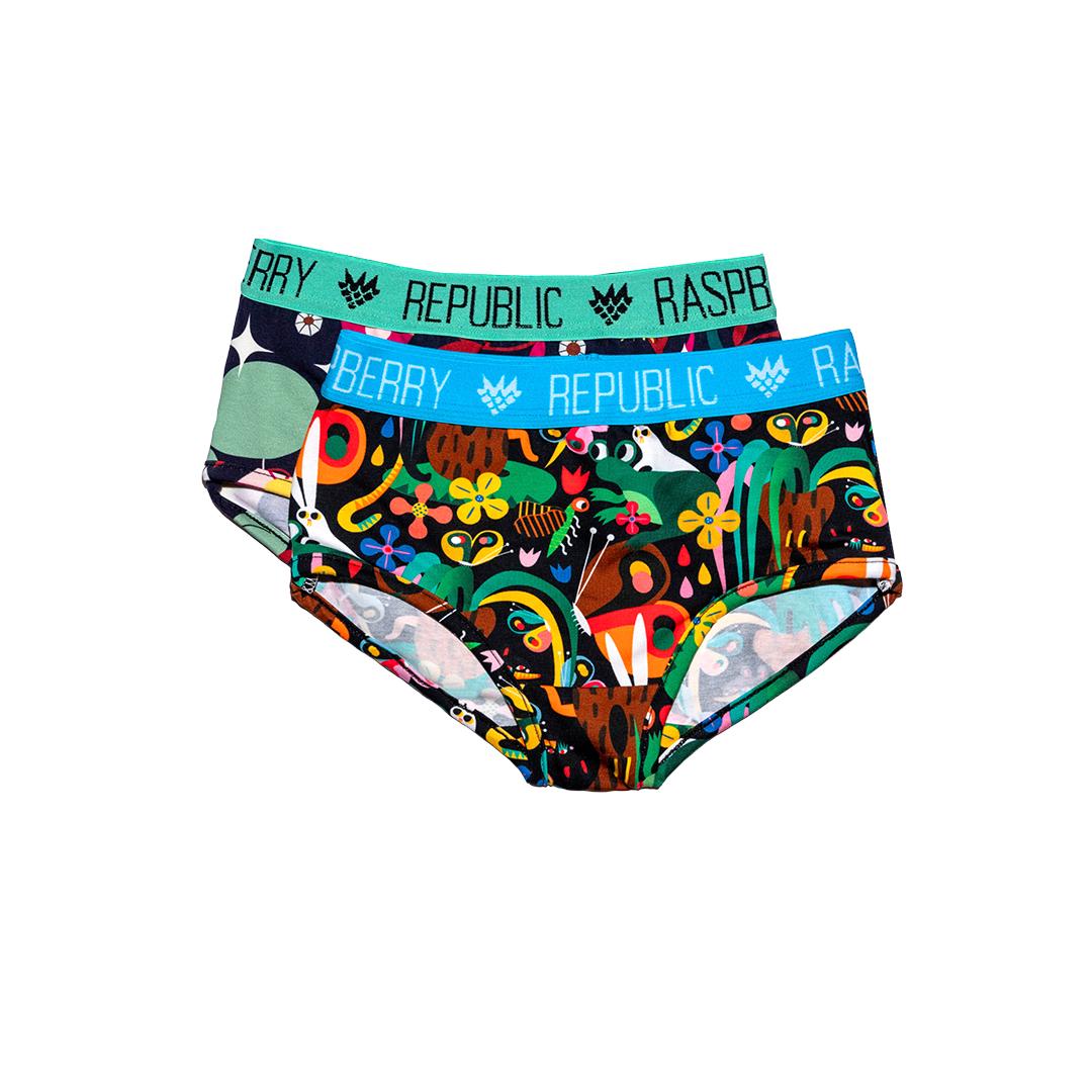 Tropic Twist & Mousy Mischief Briefs - 2 Pack-Raspberry Republic-Modern Rascals