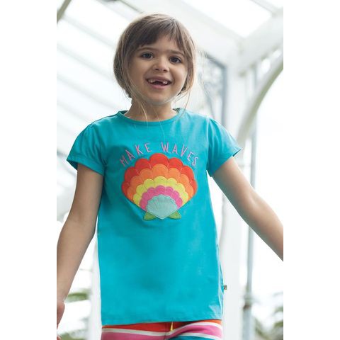 Tropical/ Sea Shell Cassia Applique T-Shirt - 2 Left Size 2-3 & 3-4 years-Frugi-Modern Rascals