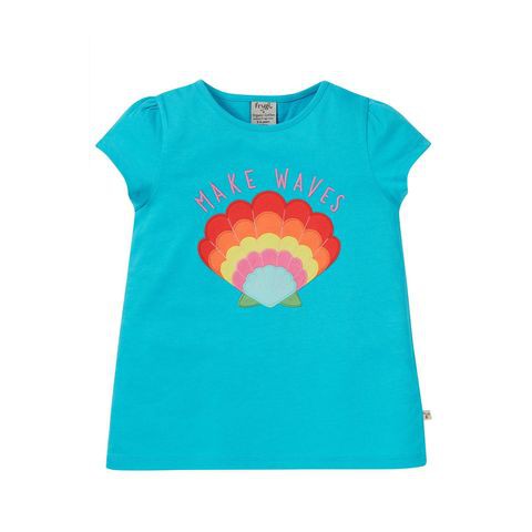 Tropical/ Sea Shell Cassia Applique T-Shirt - 2 Left Size 2-3 & 3-4 years-Frugi-Modern Rascals
