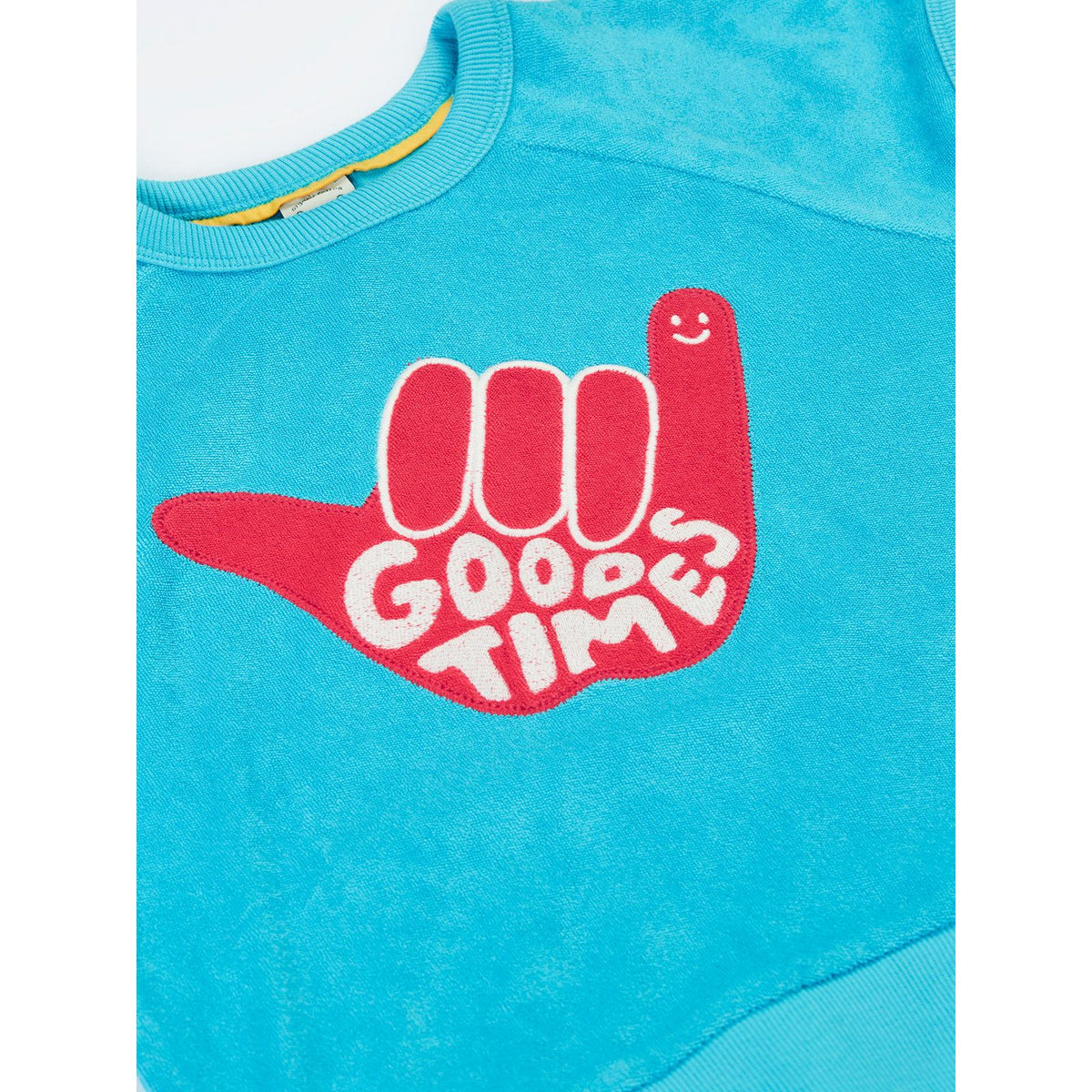 Tropical Sea/Good Times Seaside Towelling Sweatshirt-Frugi-Modern Rascals