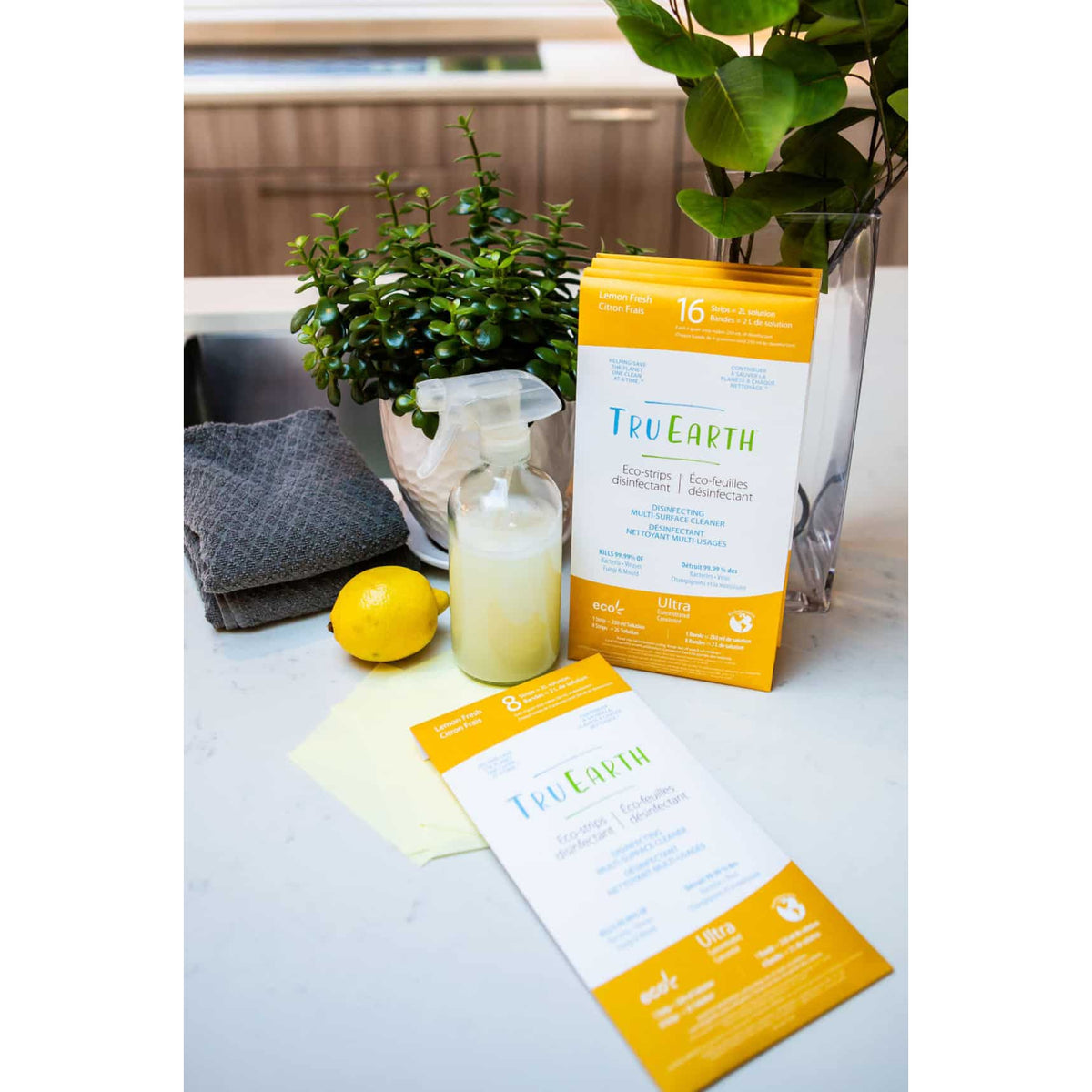 Tru Earth Eco-strips Disinfecting Multi-Surface Cleaner (Lemon Fresh) - 8 Strips-Tru Earth-Modern Rascals