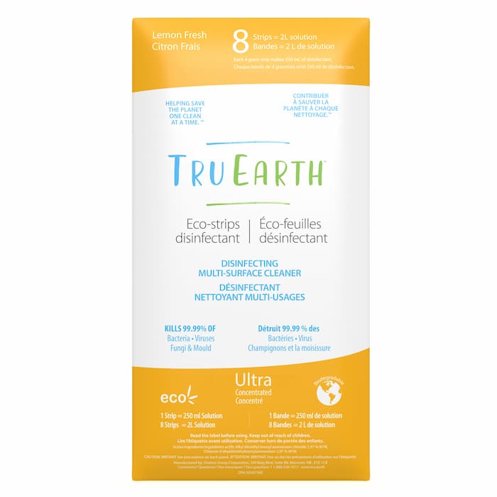 Tru Earth Eco-strips Disinfecting Multi-Surface Cleaner (Lemon Fresh) - 8 Strips-Tru Earth-Modern Rascals