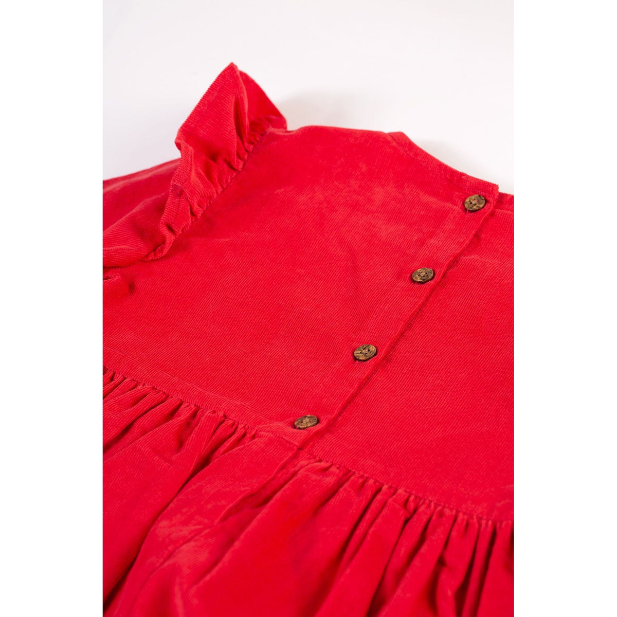 True Red/Robin Leonora Dress - 1 Left Size 9-10 years-Frugi-Modern Rascals