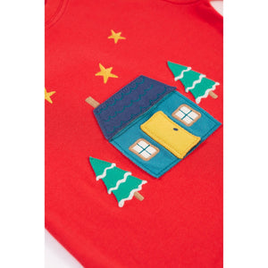 True Red/Winter Ira Interactive Applique Top - 2 Left Size 3-4 & 4-5 years-Frugi-Modern Rascals