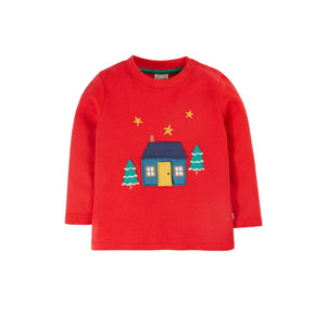 True Red/Winter Ira Interactive Applique Top-Frugi-Modern Rascals