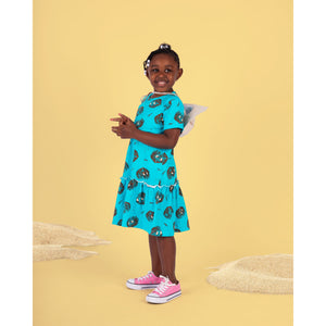 Tumbleweed Blue Short Sleeve Dress - 2 Left Size 3-5 & 9-11 years-Raspberry Republic-Modern Rascals