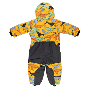 Tumeric Whale Print Winter Overall-Villervalla-Modern Rascals