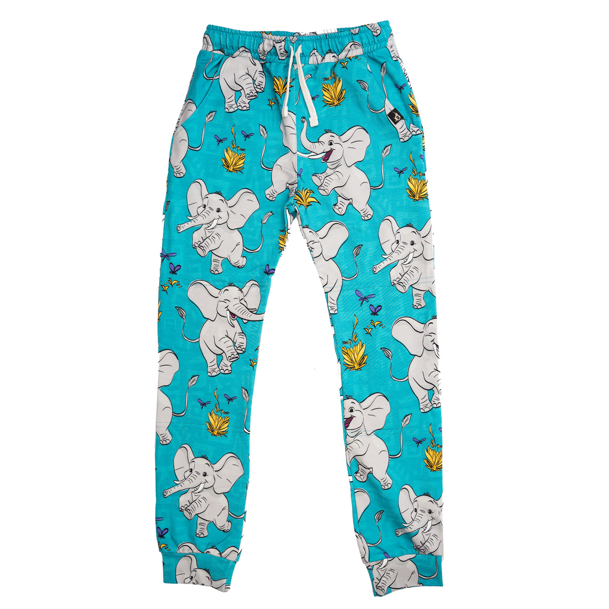 Turquoise Elephants Sweatpants - 1 Left Size 8-10 years-Mullido-Modern Rascals