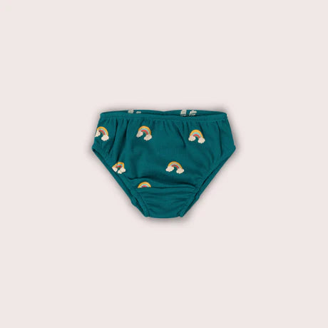 Turquoise Rainbows Organic Underwear Set - 3 Pack - 1 Left Size 6-7 years-Little Green Radicals-Modern Rascals