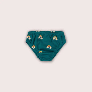 Turquoise Rainbows Organic Underwear Set - 3 Pack - 1 Left Size 6-7 years-Little Green Radicals-Modern Rascals