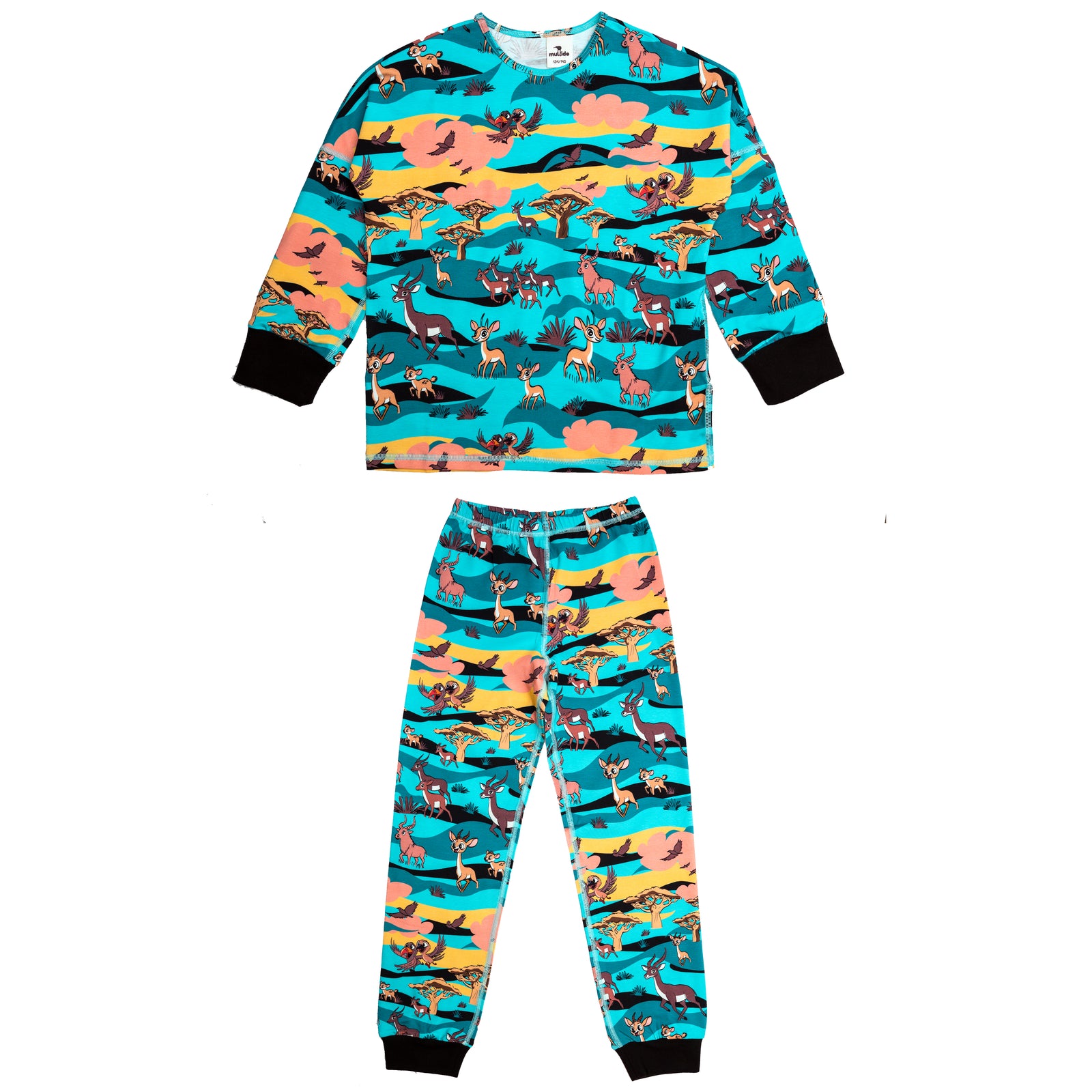 Turquoise Savanna Pyjamas-Mullido-Modern Rascals