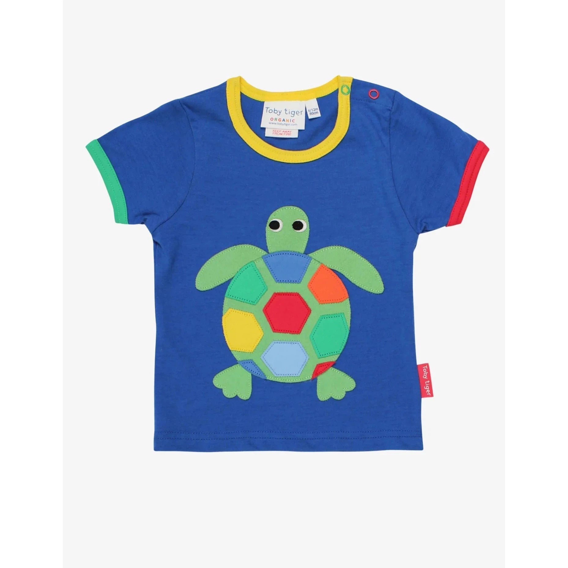 Turtle Applique Short Sleeve Shirt-Toby Tiger-Modern Rascals