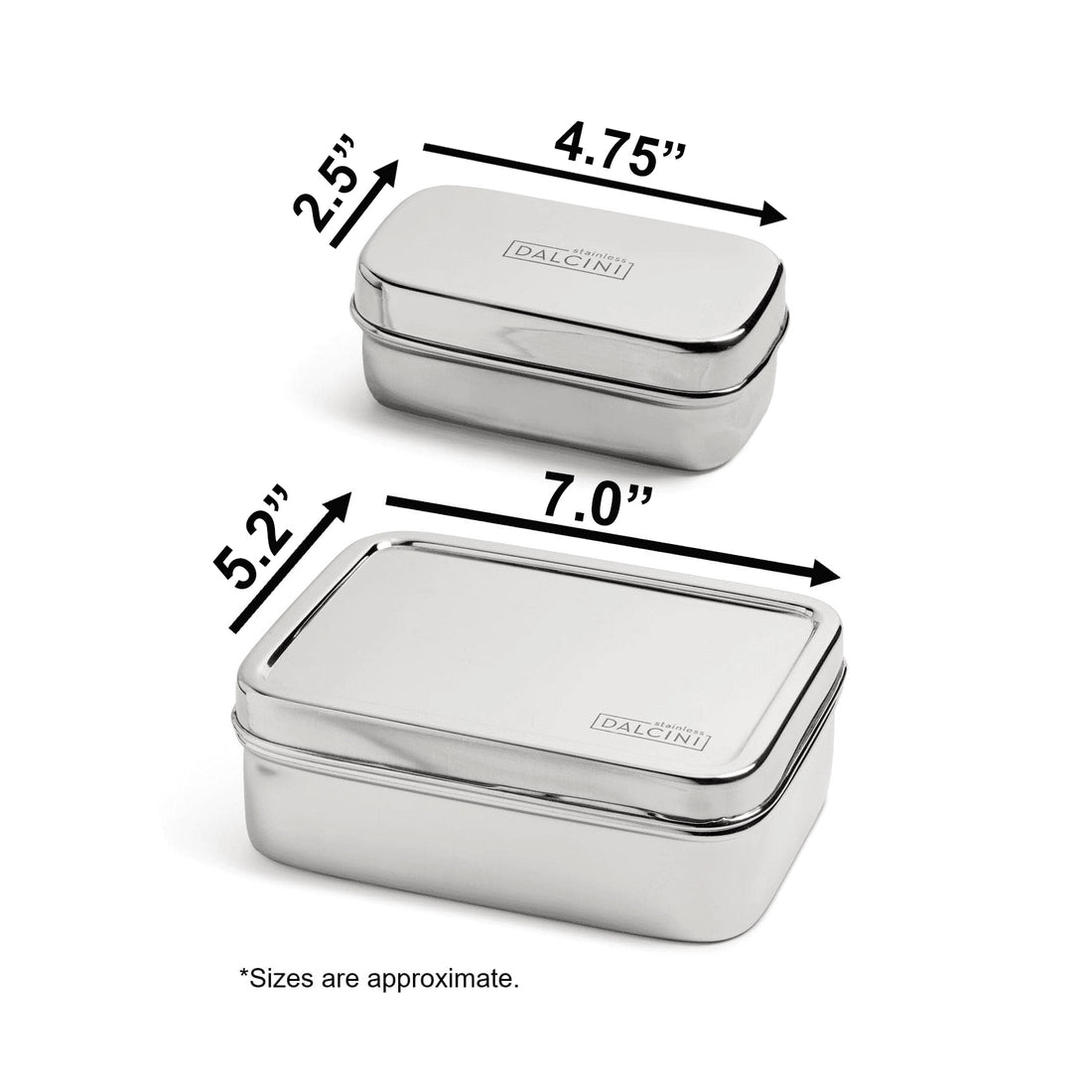 Two-Piece Lunch Set | Top Stainless Steel Food Storage Set-Dalcini Stainless-Modern Rascals
