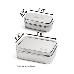 Two-Piece Lunch Set | Top Stainless Steel Food Storage Set-Dalcini Stainless-Modern Rascals