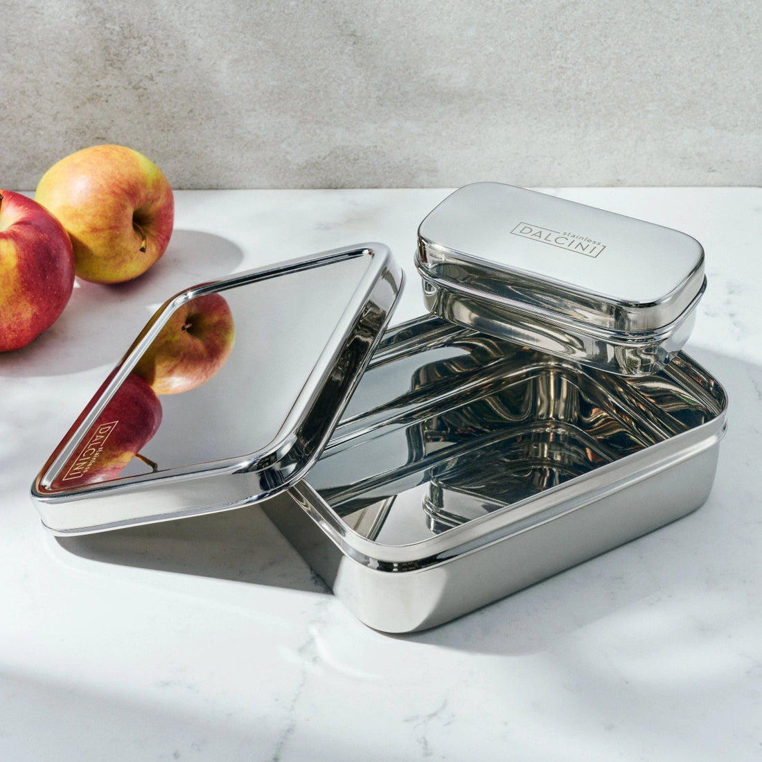 Two-Piece Lunch Set | Top Stainless Steel Food Storage Set-Dalcini Stainless-Modern Rascals