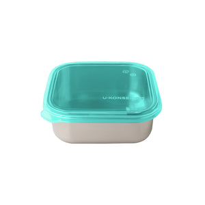 U-Konserve Square Stainless Steel To Go Container - 15oz / Assorted Lid Colours-U Konserve-Modern Rascals