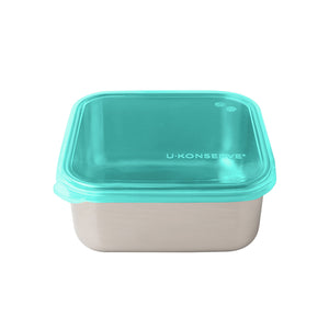 U-Konserve Square Stainless Steel To Go Container - 30oz / Assorted Lid Colours-U Konserve-Modern Rascals