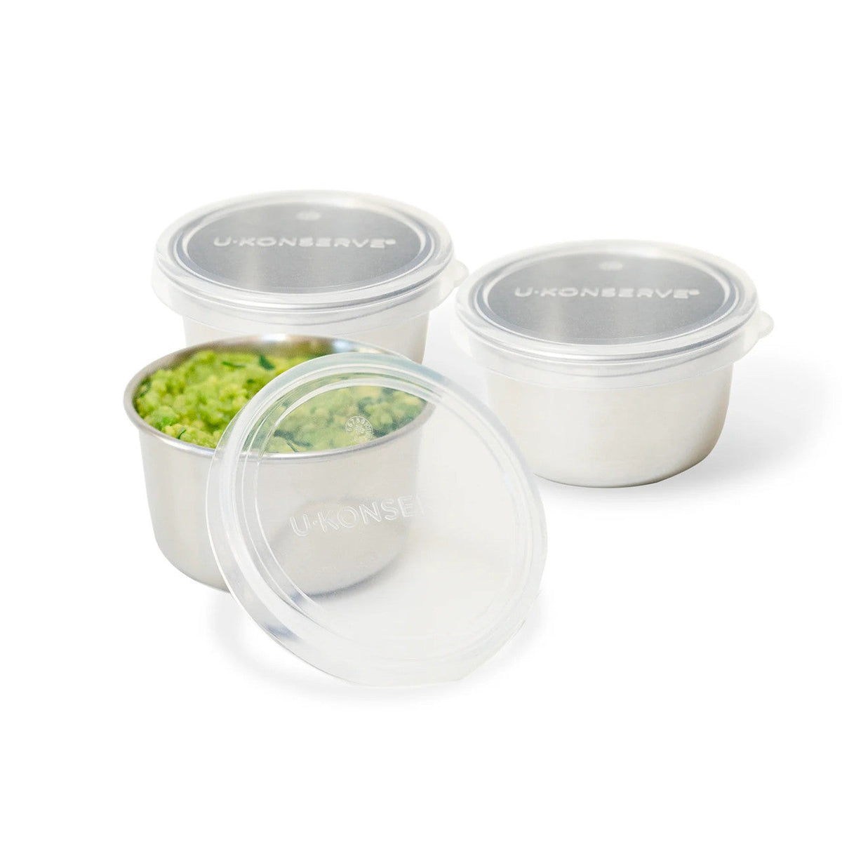U Konserve Stainless Steel Dip Containers with Clear Silicone Lid - set of 3-U Konserve-Modern Rascals