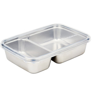U-Konserve Two Compartment Stainless Steel Container - 28oz / Assorted Lid Colours-U Konserve-Modern Rascals