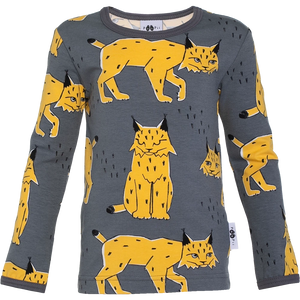 ULJAS Long Sleeve Shirt - Lynx in Dark Grey-PaaPii-Modern Rascals