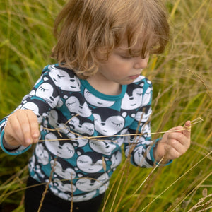 ULJAS Long Sleeve Shirt - Myyry Town in Petrol - 1 Left Size 12-18 months-PaaPii-Modern Rascals