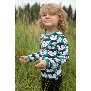 ULJAS Long Sleeve Shirt - Myyry Town in Petrol - 1 Left Size 12-18 months-PaaPii-Modern Rascals