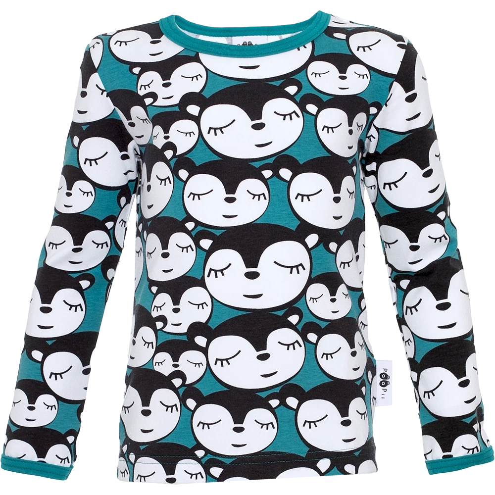 ULJAS Long Sleeve Shirt - Myyry Town in Petrol - 1 Left Size 12-18 months-PaaPii-Modern Rascals