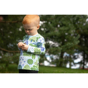 ULJAS Long Sleeve Shirt - Park in Blue and Forest - 2 Left Size 7-8 & 8-9 years-PaaPii-Modern Rascals