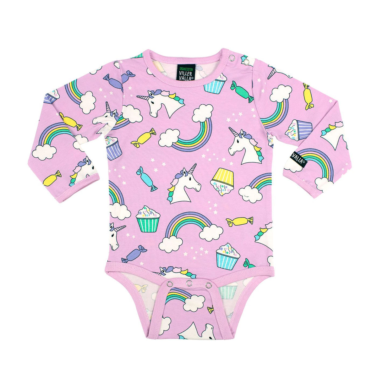 Unicorn Long Sleeve Onesie - Bloom-Villervalla-Modern Rascals