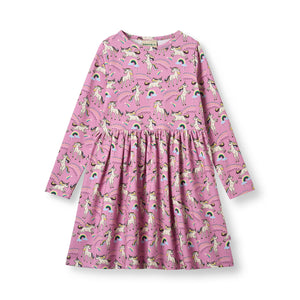 Unicorns Regent Long Sleeve Dress-Smafolk-Modern Rascals