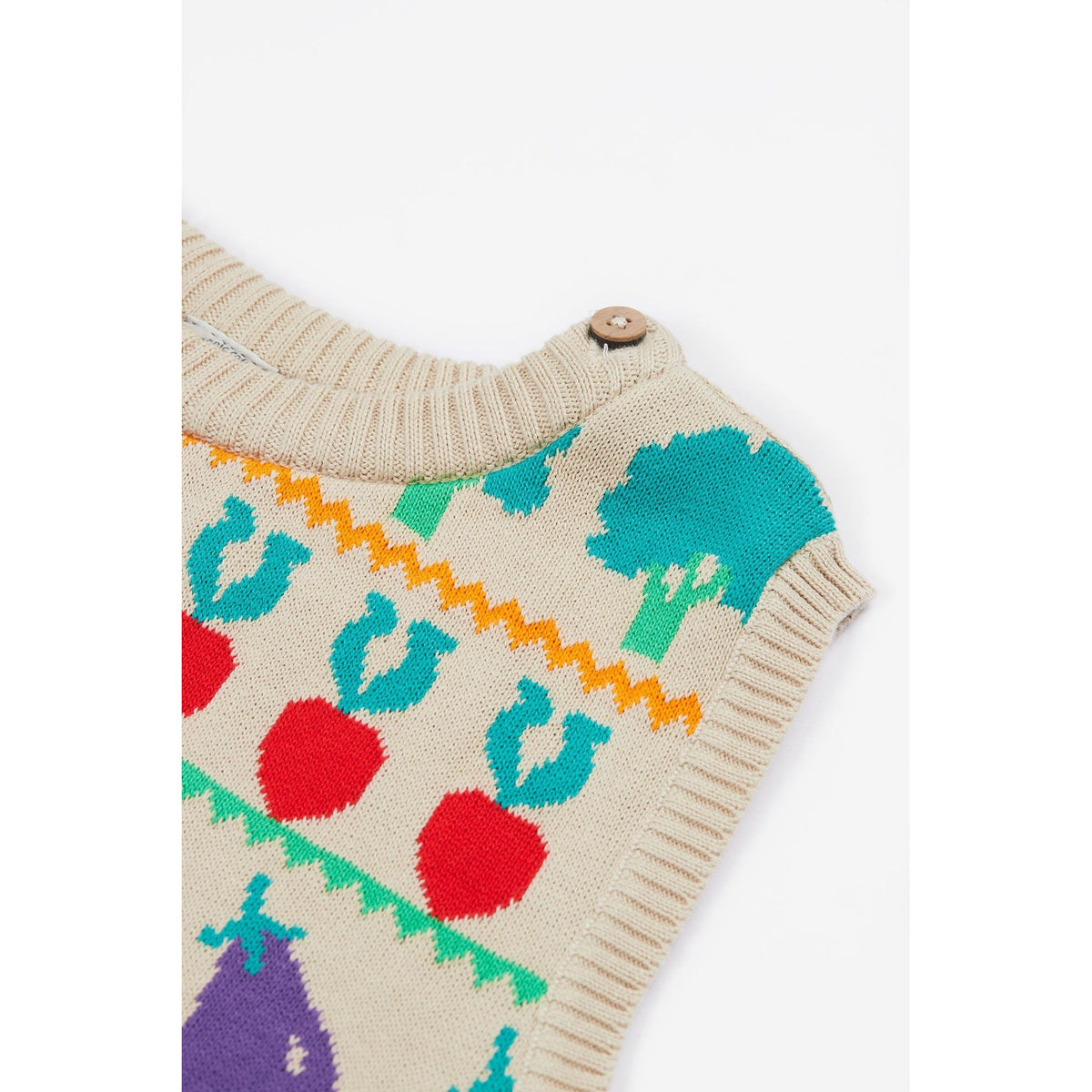 Veg Pals Fair Isle Tavi Knitted Tank Top - 1 Left Size 6-7 years-Frugi-Modern Rascals