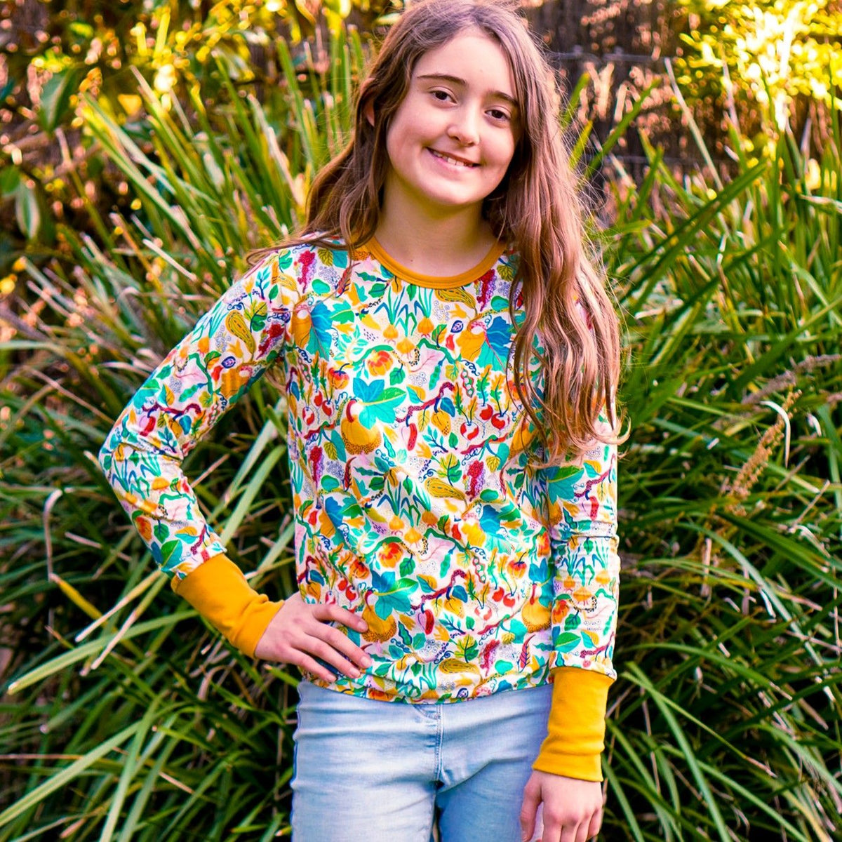 Veggies Long Sleeve Shirt-Uddevalla Barn-Modern Rascals